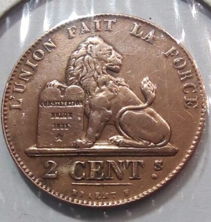 Belgien 2 Centimes, 1861