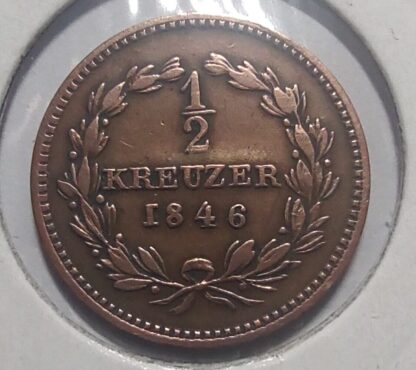 Baden ½ kreuzer, 1846