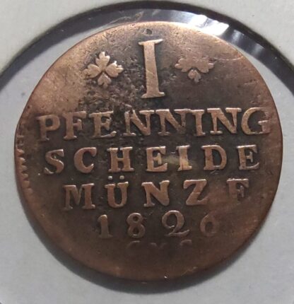 Brunszwik 1 fenig, 1826