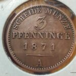 Prussia 3 pfennig, 1871 Mintmark "A" - Berlin