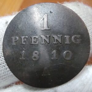 Prussia 1 pfennig, 1810
