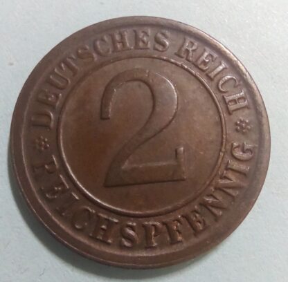 2 reichspfennig, 1925