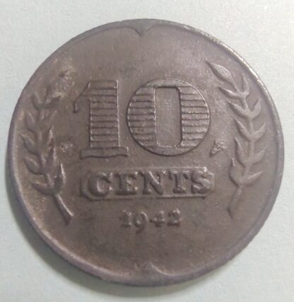 Netherlands 10 cents, 1942