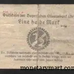 1/2 Mark banknote emergency money Nuremberg Bavarian State Bank Nov. 15, 1918